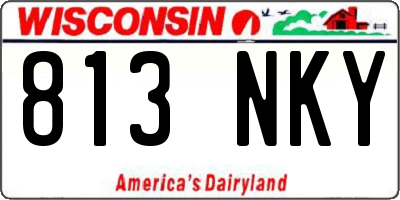 WI license plate 813NKY