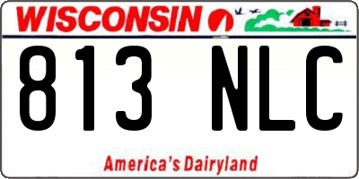WI license plate 813NLC