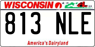 WI license plate 813NLE