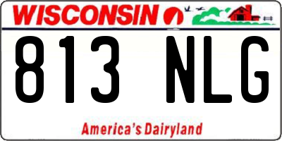 WI license plate 813NLG