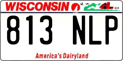 WI license plate 813NLP