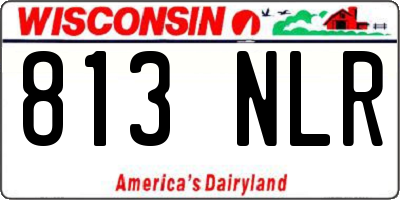 WI license plate 813NLR