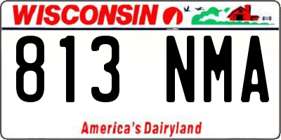 WI license plate 813NMA
