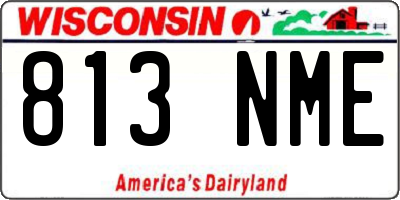 WI license plate 813NME
