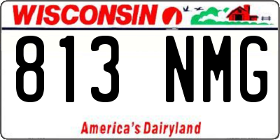 WI license plate 813NMG