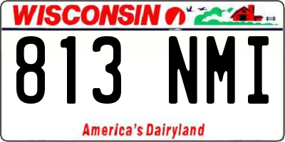 WI license plate 813NMI