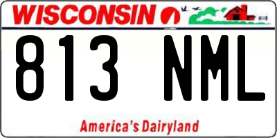 WI license plate 813NML
