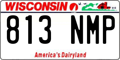 WI license plate 813NMP