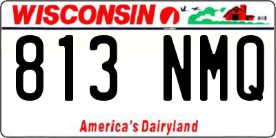 WI license plate 813NMQ