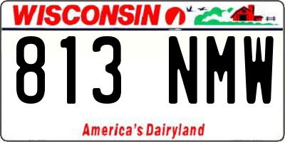WI license plate 813NMW
