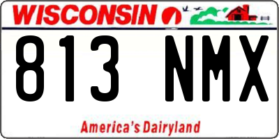 WI license plate 813NMX