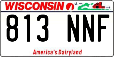 WI license plate 813NNF