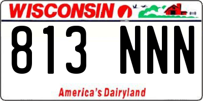 WI license plate 813NNN