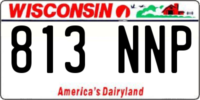 WI license plate 813NNP