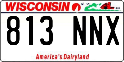 WI license plate 813NNX