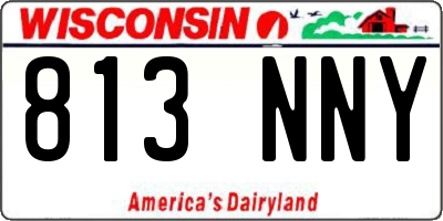 WI license plate 813NNY