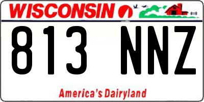 WI license plate 813NNZ