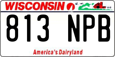 WI license plate 813NPB