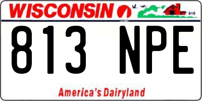 WI license plate 813NPE