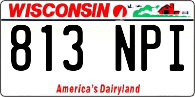 WI license plate 813NPI