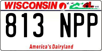 WI license plate 813NPP