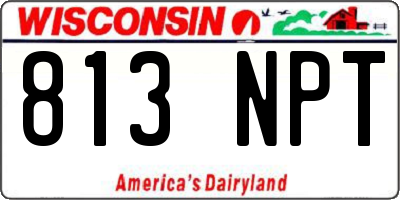 WI license plate 813NPT