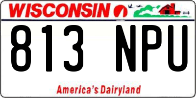 WI license plate 813NPU