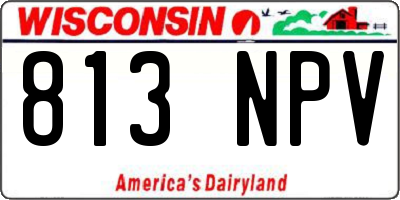 WI license plate 813NPV
