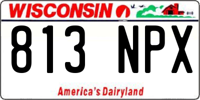 WI license plate 813NPX