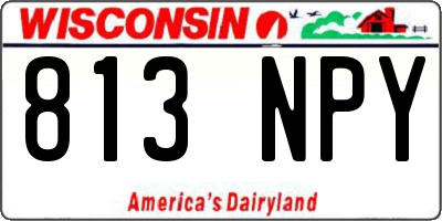 WI license plate 813NPY