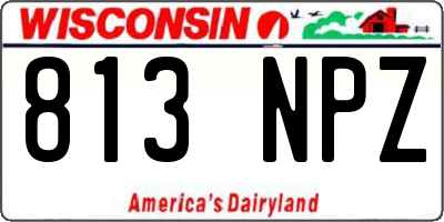 WI license plate 813NPZ