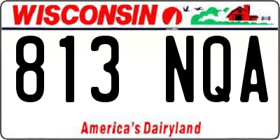 WI license plate 813NQA