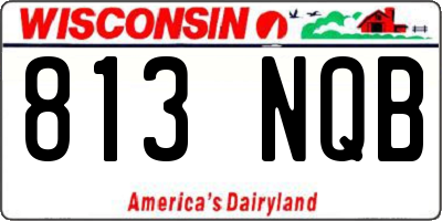WI license plate 813NQB