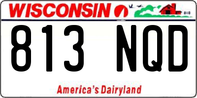 WI license plate 813NQD