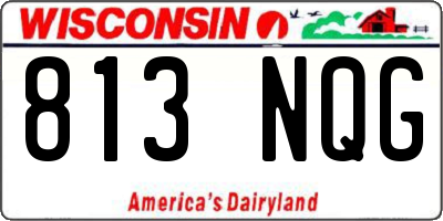 WI license plate 813NQG