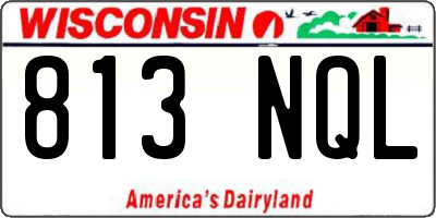 WI license plate 813NQL