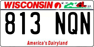 WI license plate 813NQN