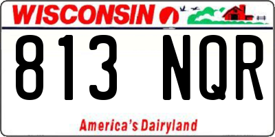 WI license plate 813NQR