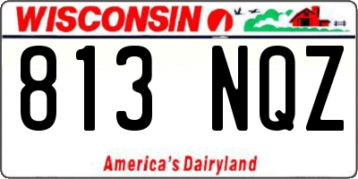 WI license plate 813NQZ