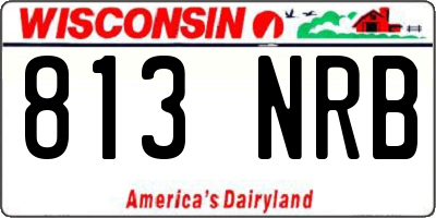 WI license plate 813NRB