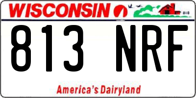 WI license plate 813NRF