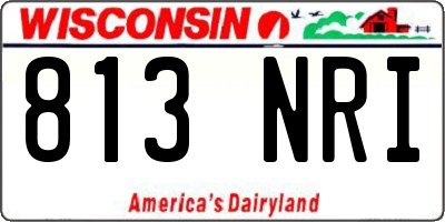 WI license plate 813NRI
