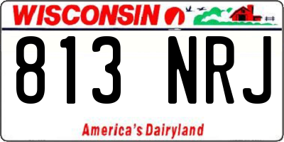WI license plate 813NRJ