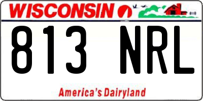 WI license plate 813NRL