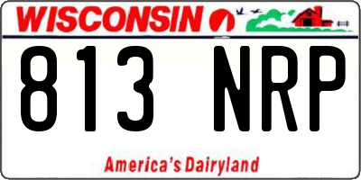 WI license plate 813NRP