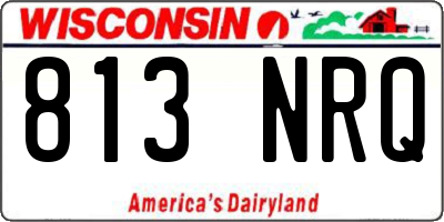 WI license plate 813NRQ
