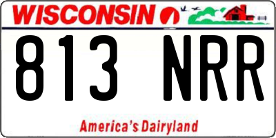 WI license plate 813NRR
