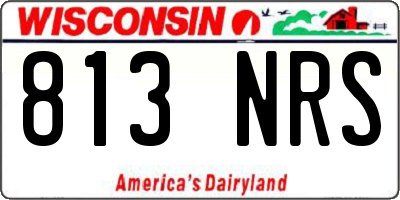 WI license plate 813NRS