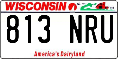 WI license plate 813NRU