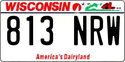 WI license plate 813NRW